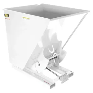 VESTIL D-200-HD-WHT Self Dumping Hopper, Heavy Duty, 2 cu. yd., 6000 Lb., White, Steel | AG7PYF