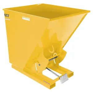 VESTIL D-200-HD-YEL Self Dumping Hopper, Heavy Duty, 2 cu. yd., 6000 Lb., Yellow, Steel | AG7PYG