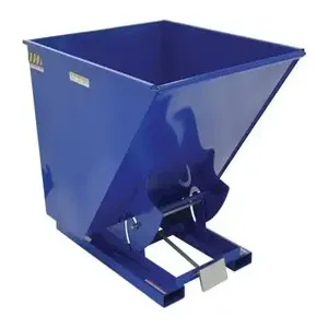 VESTIL D-200-HD Self Dumping Hopper, Heavy Duty, 2 cu. yd., 6000 Lb., Blue, Steel | AG7PXZ