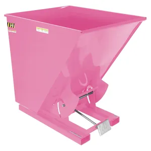 VESTIL D-200-LD-BG Self Dumping Hopper, Light Duty, 2 cu. yd., 2000 Lb., Bubble Gum, Steel | CE3BYU