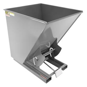 VESTIL D-200-LD-GY-SG Self Dumping Hopper, Light Duty, 2 cu. yd., 2000 Lb., Battleship Gray, Steel | AG7PYL