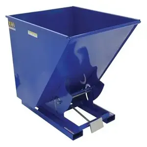 VESTIL D-200-LD Self Dumping Hopper, Light Duty, 2 cu. yd., 2000 Lb., Blue, Steel | AG7PYH