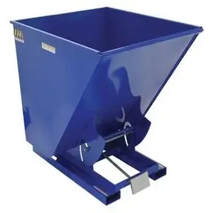 VESTIL D-200-MD Self Dumping Hopper, Medium Duty, 2 cu. yd., 4000 Lb., Blue, Steel | AG7PYR