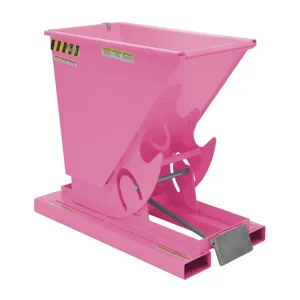 VESTIL D-25-HD-BG Self Dumping Hopper, Heavy Duty, 0.25 cu. yd., 6000 Lb., Bubble Gum, Steel | CE3CAZ