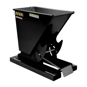 VESTIL D-25-HD-BLK-HG Self Dumping Hopper, Heavy Duty, 0.25 cu. yd., 6000 Lb., Black High Gloss, Steel | CE3CBA