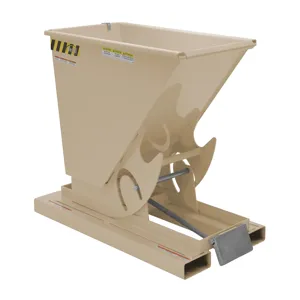 VESTIL D-25-HD-BRN-SB Self Dumping Hopper, Heavy Duty, 0.25 cu. yd., 6000 Lb., Sandy Biege, Steel | CE3CBF