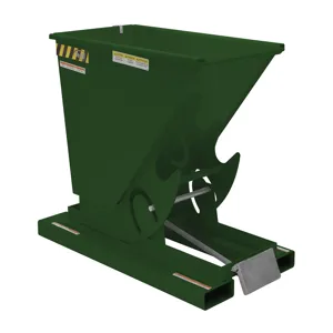 VESTIL D-25-HD-GRN-H Self Dumping Hopper, Heavy Duty, 0.25 cu. yd., 6000 Lb., Hunter Green, Steel | CE3CBG