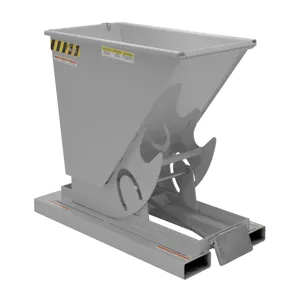 VESTIL D-25-HD-GY-MG Self Dumping Hopper, Heavy Duty, 0.25 cu. yd., 6000 Lb., Machine Gray, Steel | CE3CBH