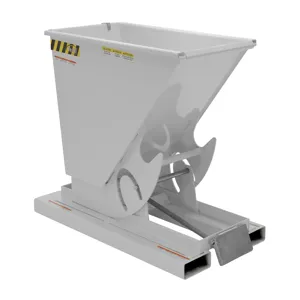 VESTIL D-25-HD-SL Self Dumping Hopper, Heavy Duty, 0.25 cu. yd., 6000 Lb., Silver Lining, Steel | CE3CBJ