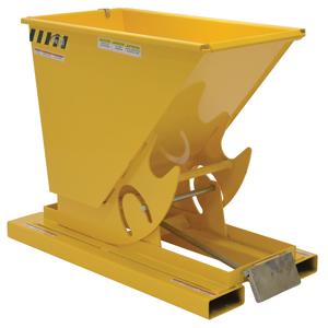 VESTIL D-25-HD-YEL Self Dumping Hopper, Heavy Duty, 0.25 cu. yd., 6000 Lb., Yellow, Steel | AG7QAJ