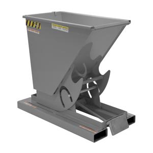 VESTIL D-25-MD-GY-SG Self Dumping Hopper, Medium Duty, 0.25 cu. yd., 4000 Lb., Battleship Gray, Steel | AG7QAX