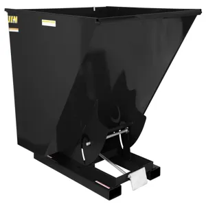 VESTIL D-250-HD-BLK-SG Self Dumping Hopper, Heavy Duty, 2.5 cu. yd., 6000 Lb., Black Semi Gloss, Steel | CE3BZU