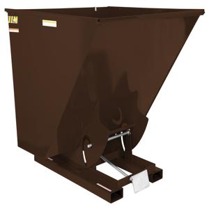 VESTIL D-250-HD-BRN-EB Self Dumping Hopper, Heavy Duty, 2.5 cu. yd., 6000 Lb., Earth Tone Brown, Steel | CE3BZW