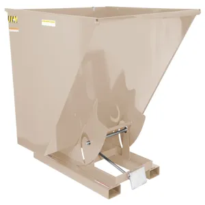 VESTIL D-250-HD-BRN-SB Self Dumping Hopper, Heavy Duty, 2.5 cu. yd., 6000 Lb., Sandy Biege, Steel | CE3BZY