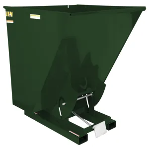 VESTIL D-250-HD-GRN-H Self Dumping Hopper, Heavy Duty, 2.5 cu. yd., 6000 Lb., Hunter Green, Steel | CE3BZZ