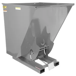 VESTIL D-250-HD-GY-MG Self Dumping Hopper, Heavy Duty, 2.5 cu. yd., 6000 Lb., Machine Gray, Steel | CE3CAA