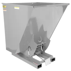 VESTIL D-250-HD-SL Self Dumping Hopper, Heavy Duty, 2.5 cu. yd., 6000 Lb., Silver Lining, Steel | CE3CAB