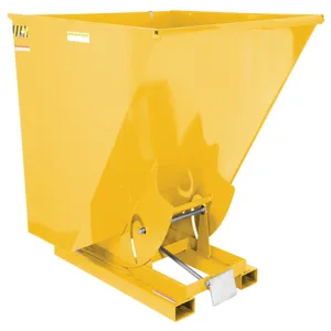 VESTIL D-250-HD-YEL Self Dumping Hopper, Heavy Duty, 2.5 cu. yd., 6000 Lb., Yellow, Steel | AG7PZH