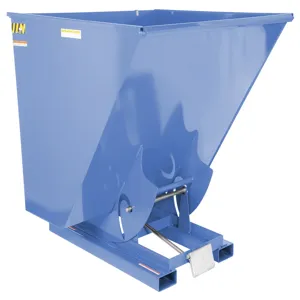 VESTIL D-250-LD-BL-S Self Dumping Hopper, Light Duty, 2.5 cu. yd., 2000 Lb., Sky Blue, Steel | CE3CAF