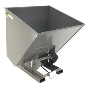 VESTIL D-250-LD-GY-SG Self Dumping Hopper, Light Duty, 2.5 cu. yd., 2000 Lb., Battleship Gray, Steel | AG7PZM