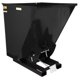 VESTIL D-250-MD-BLK-SG Self Dumping Hopper, Medium Duty, 2.5 cu. yd., 4000 Lb., Black Semi Gloss, Steel | CE3CAQ