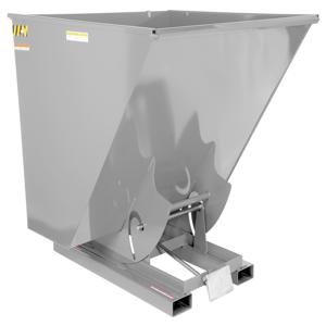 VESTIL D-250-MD-SL Self Dumping Hopper, Medium Duty, 2.5 cu. yd., 4000 Lb., Silver Lining, Steel | CE3CAY