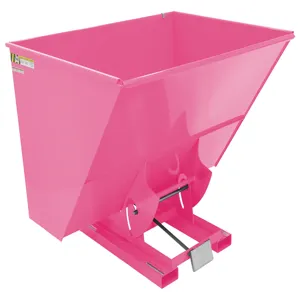 VESTIL D-300-HD-BG Self Dumping Hopper, Heavy Duty, 3 cu. yd., 6000 Lb., Bubble Gum, Steel | CE3CCH