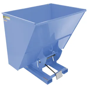 VESTIL D-300-HD-BL-S Self Dumping Hopper, Heavy Duty, 3 cu. yd., 6000 Lb., Sky Blue, Steel | CE3CCL