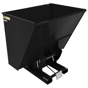 VESTIL D-300-HD-BLK-SG Selbstentleerender Trichter, Heavy Duty, 3 cu. yd., 6000 Pfund, Schwarz seidenmatt, Stahl | CE3CCK