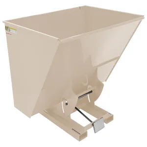 VESTIL D-300-HD-BRN-SB Self Dumping Hopper, Heavy Duty, 3 cu. yd., 6000 Lb., Sandy Biege, Steel | CE3CCP