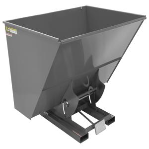 VESTIL D-300-HD-GY-SG Self Dumping Hopper, Heavy Duty, 3 cu. yd., 6000 Lb., Battleship Gray, Steel | AG7QBF