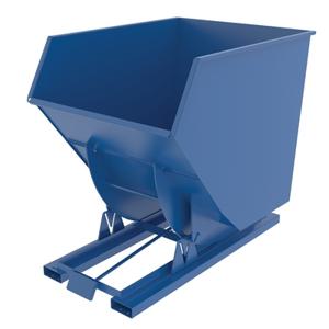 VESTIL D-300-HD-NA Self Dumping Hopper, Heavy Duty, 3 cu. yd., 6000 Lb., Blue, Steel | CE3CCT