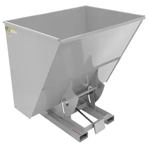 VESTIL D-300-HD-SL Self Dumping Hopper, Heavy Duty, 3 cu. yd., 6000 Lb., Silver Lining, Steel | CE3CCU