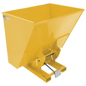 VESTIL D-300-HD-YEL Self Dumping Hopper, Heavy Duty, 3 cu. yd., 6000 Lb., Yellow, Steel | AG7QBK