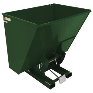 VESTIL D-300-LD-GRN-H Self Dumping Hopper, Light Duty, 3 cu. yd., 2000 Lb., Hunter Green, Steel | CE3CDC