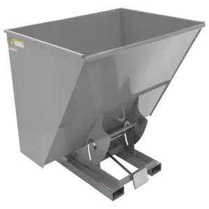 VESTIL D-300-LD-GY-MG Self Dumping Hopper, Light Duty, 3 cu. yd., 2000 Lb., Machine Gray, Steel | CE3CDD