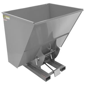 VESTIL D-300-MD-GY-MG Self Dumping Hopper, Medium Duty, 3 cu. yd., 4000 Lb., Machine Gray, Steel | CE3CDP