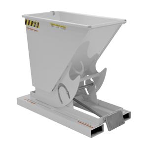 VESTIL D-33-LD-SL Self Dumping Hopper, Light Duty, 0.33 cu. yd., 2000 Lb., Silver Lining, Steel | CE3CEM