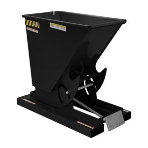 VESTIL D-33-MD-BLK-SG Self Dumping Hopper, Medium Duty, 0.33 cu. yd., 4000 Lb., Black Semi Gloss, Steel | CE3CEQ