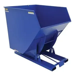 VESTIL D-350-HD Self Dumping Hopper, Heavy Duty, 3.5 cu. yd., 6000 Lb., Blue, Steel | AG7QDN