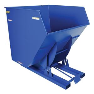 VESTIL D-400-HD Self Dumping Hopper, Heavy Duty, 4 cu. yd., 6000 Lb., Blue, Steel | AG7QDP