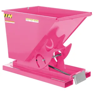 VESTIL D-50-HD-BG Self Dumping Hopper, Heavy Duty, 0.5 cu. yd., 6000 Lb., Bubble Gum, Steel | CE3CEZ