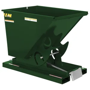 VESTIL D-50-HD-GRN-H Self Dumping Hopper, Heavy Duty, 0.5 cu. yd., 6000 Lb., Hunter Green, Steel | CE3CFG