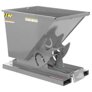 VESTIL D-50-HD-GY-MG Self Dumping Hopper, Heavy Duty, 0.5 cu. yd., 6000 Lb., Machine Gray, Steel | CE3CFH