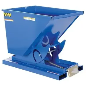 VESTIL D-50-HD Self Dumping Hopper, Heavy Duty, 0.5 cu. yd., 6000 Lb., Blue, Steel | AG7QDR