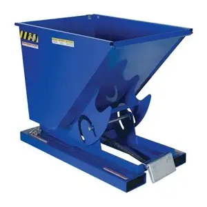 VESTIL D-50-LD Self Dumping Hopper, Light Duty, 0.5 cu. yd., 2000 Lb., Blue, Steel | AG7QEA