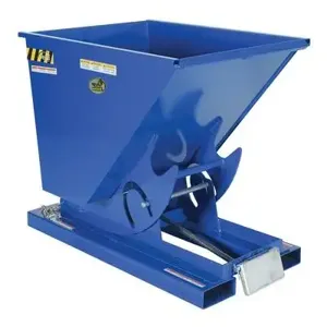 VESTIL D-50-MD Self Dumping Hopper, Medium Duty, 0.5 cu. yd., 4000 Lb., Blue, Steel | AG7QEJ