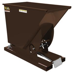 VESTIL D-75-HD-BRN-EB Self Dumping Hopper, Heavy Duty, 0.75 cu. yd., 6000 Lb., Earth Tone Brown, Steel | CE3CGL