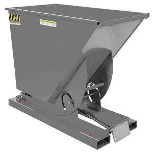 VESTIL D-75-HD-GY-MG Self Dumping Hopper, Heavy Duty, 0.75 cu. yd., 6000 Lb., Machine Gray, Steel | CE3CGQ