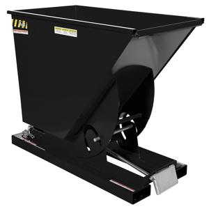 VESTIL D-75-LD-BLK-HG Self Dumping Hopper, Light Duty, 0.75 cu. yd., 2000 Lb., Black High Gloss, Steel | CE3CGU